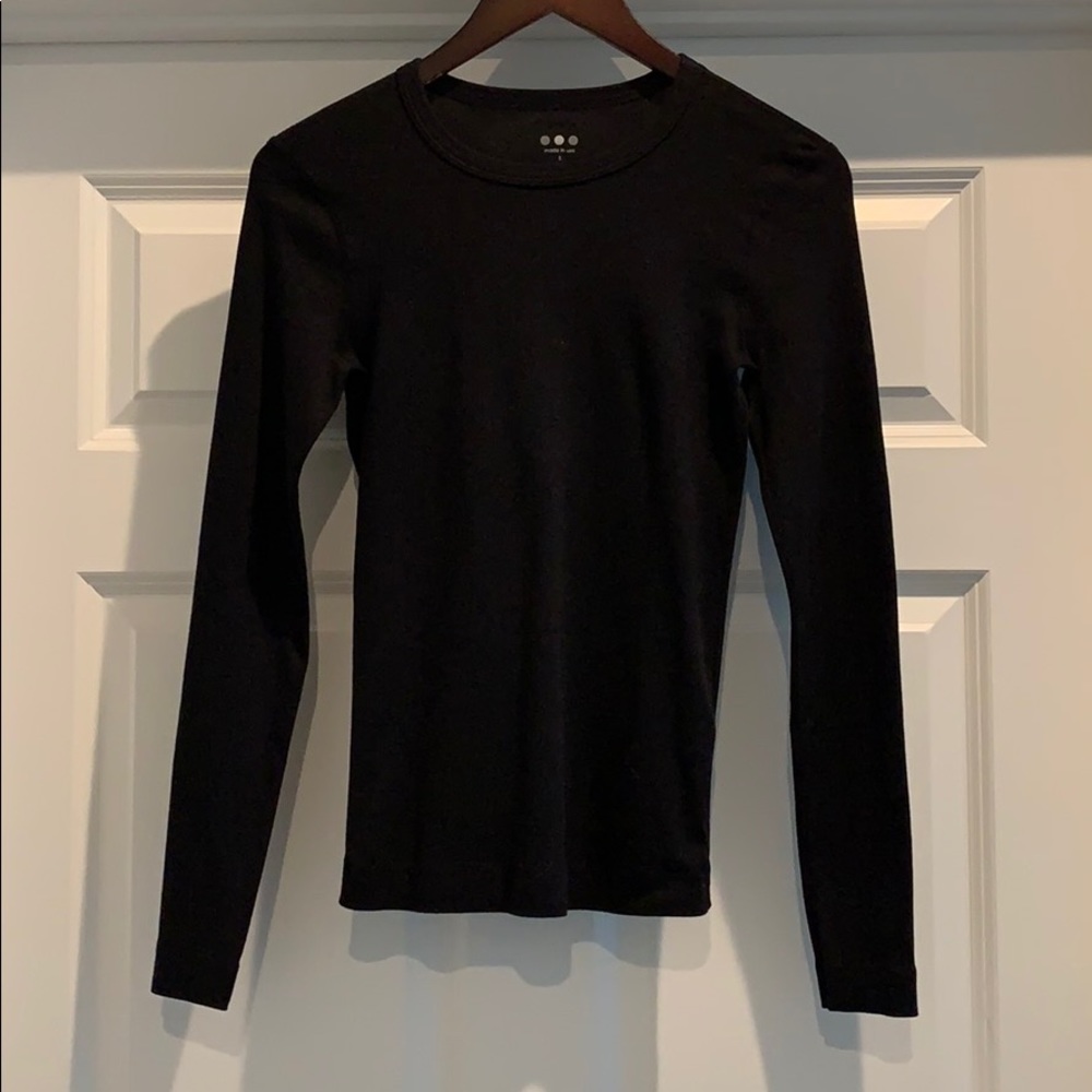 NWT Three Dots Black L/S Tee